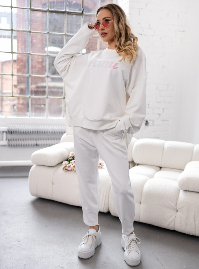 BLUZA DRESOWA MIAMI- Biały