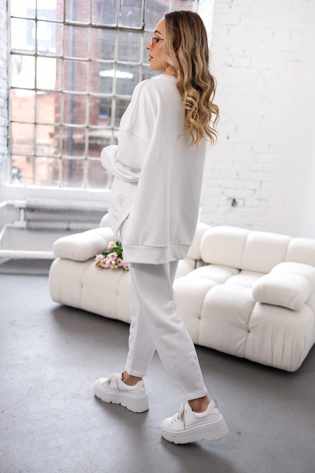 BLUZA DRESOWA MIAMI- Biały - obrazek 3