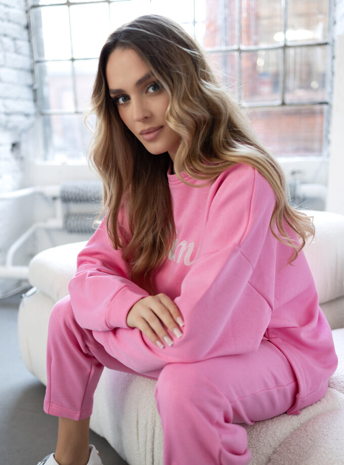 BLUZA DRESOWA MIAMI- Różowy