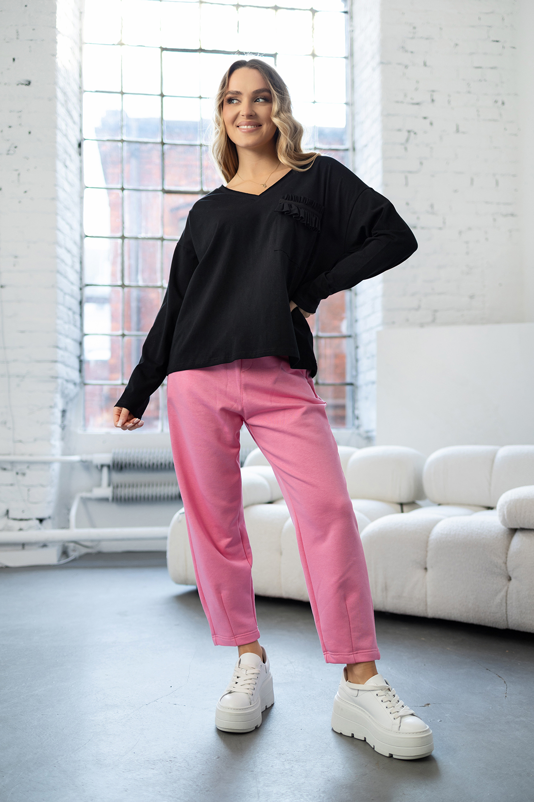 BLUZKA SEREK BASIC LEONA - Czarny - obrazek 3