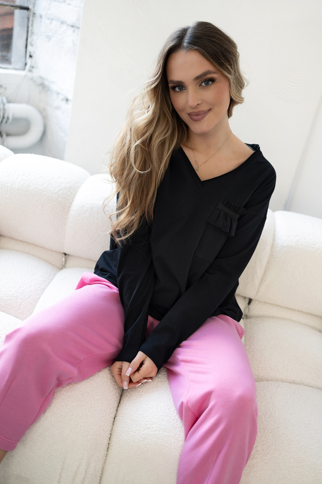 BLUZKA SEREK BASIC LEONA - Czarny - obrazek 4