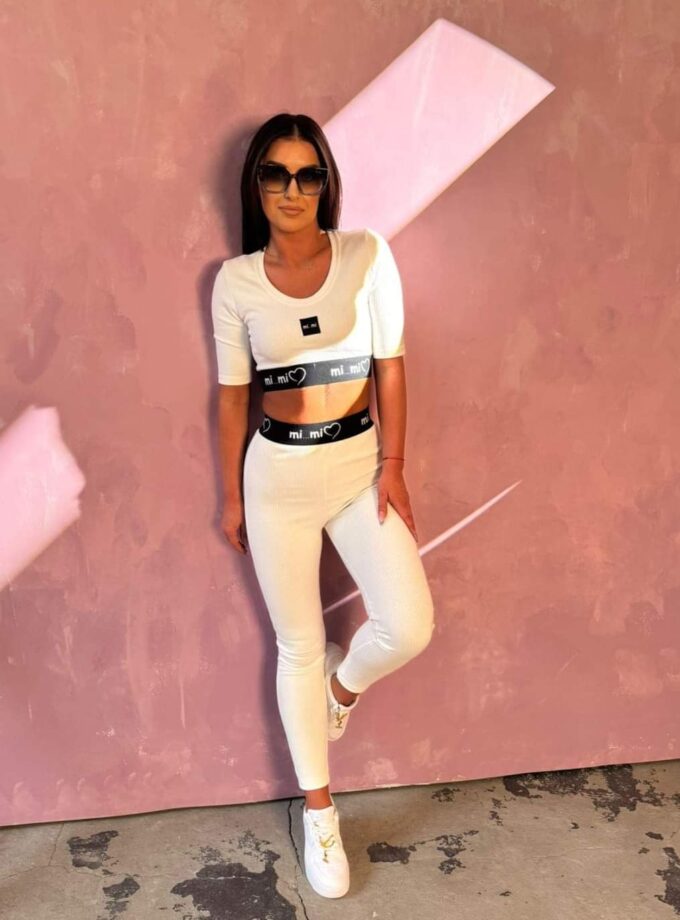 LEGINSY Z LOGO MIMI - Off white