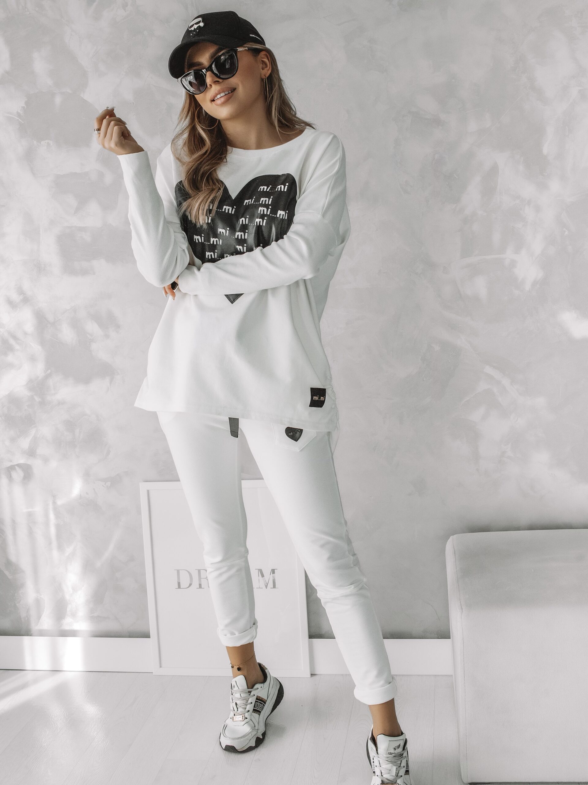 SPODNIE BAWEŁNIANE CLASSIC - Off white - obrazek 6