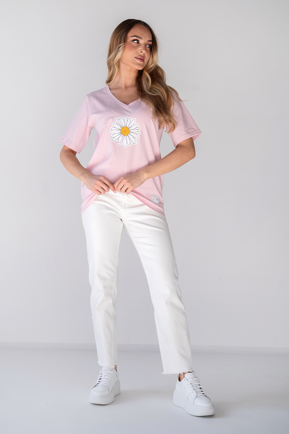 T-SHIRT CLASSIC SEREK STOKROTKA - Różowy - obrazek 3