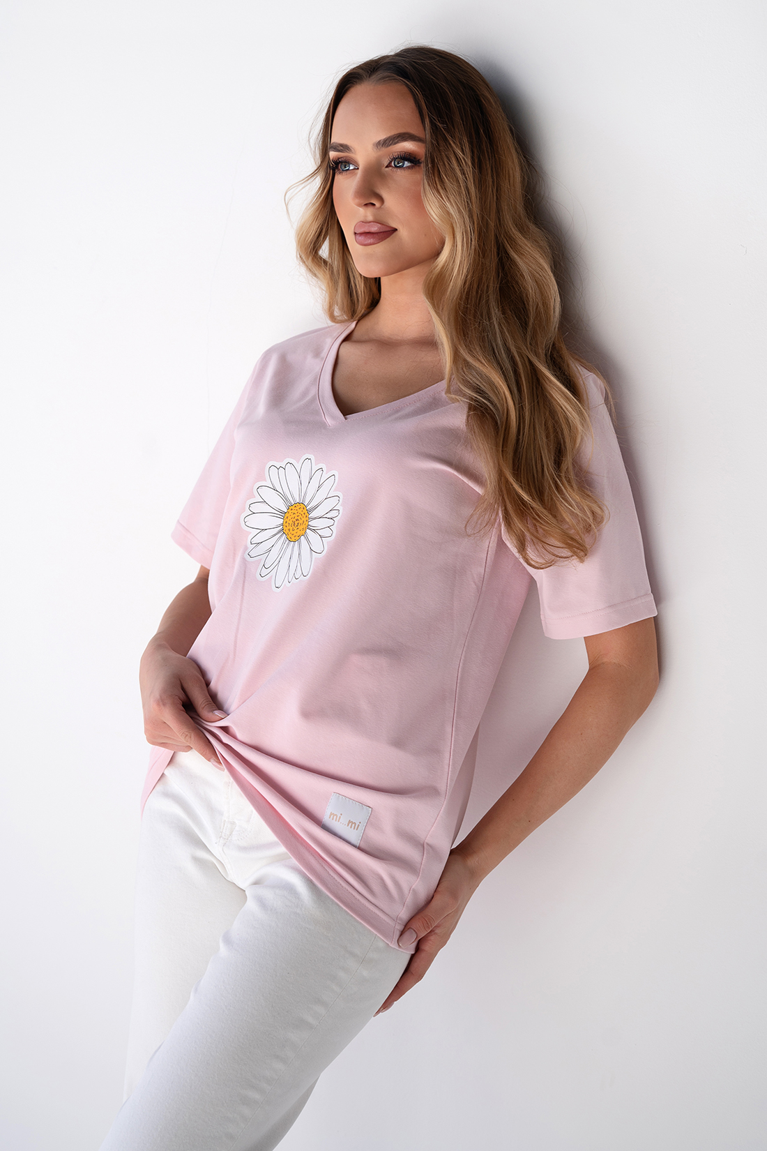 T-SHIRT CLASSIC SEREK STOKROTKA - Różowy