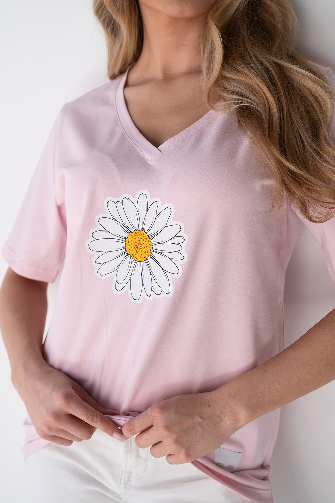 T-SHIRT CLASSIC SEREK STOKROTKA - Różowy - obrazek 4