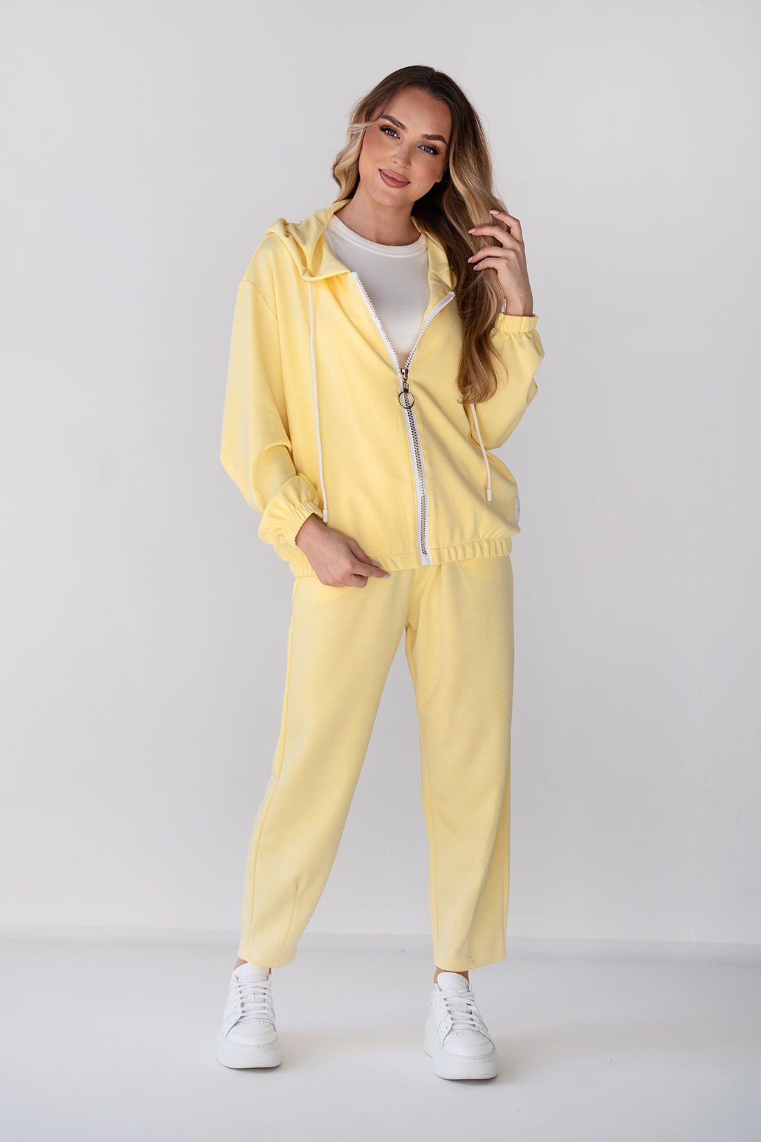 BLUZA TYPU BOMBER ELAINE - Żółty - obrazek 3